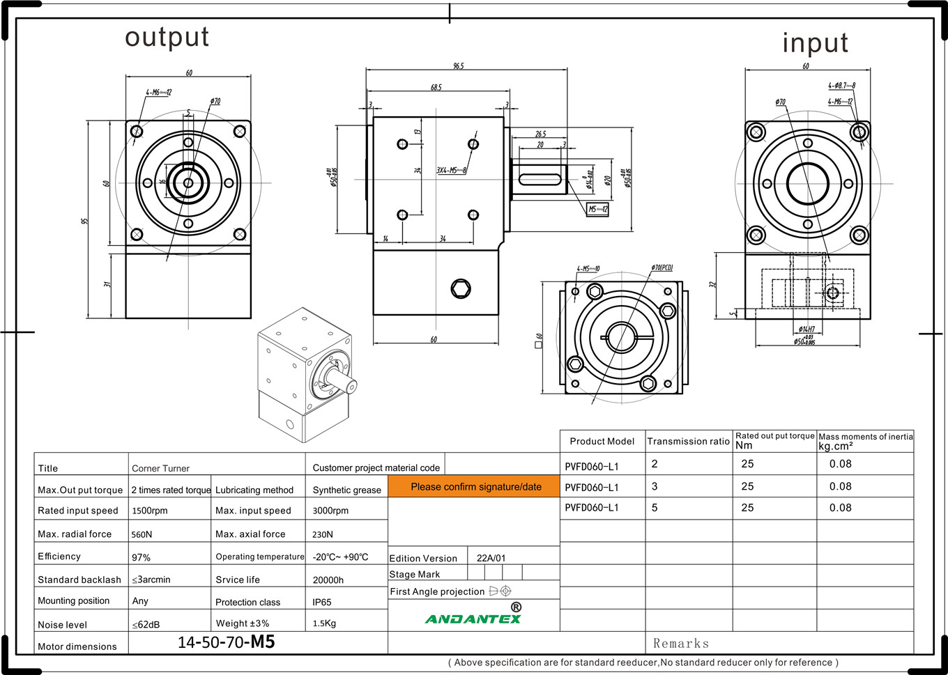 ANDANTEX PVFD060 -5 txoj cai kaum sab xis commutator hauv hluav taws xob drilling khoom siv-01