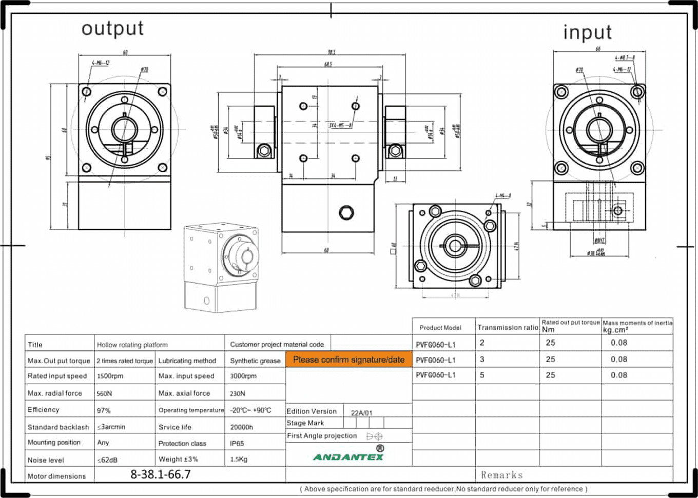 Andantex pvfg060 -5 umngxuma kabini umngxuma commutator kushishino metallurgical-01