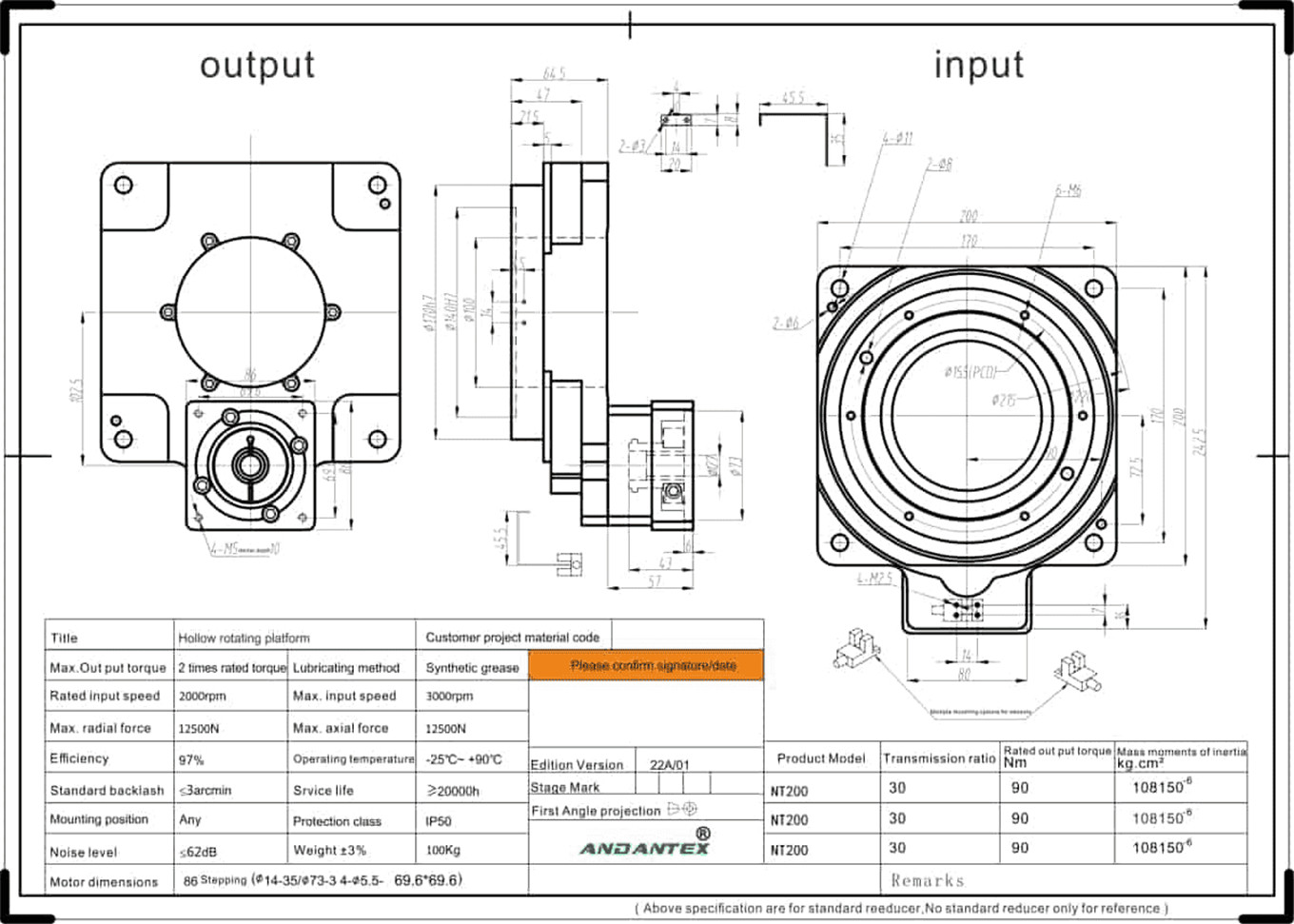 ANDANTEX NT200-10 hollow rotary table in the laser cutting machine auxiliary equipment applications-01