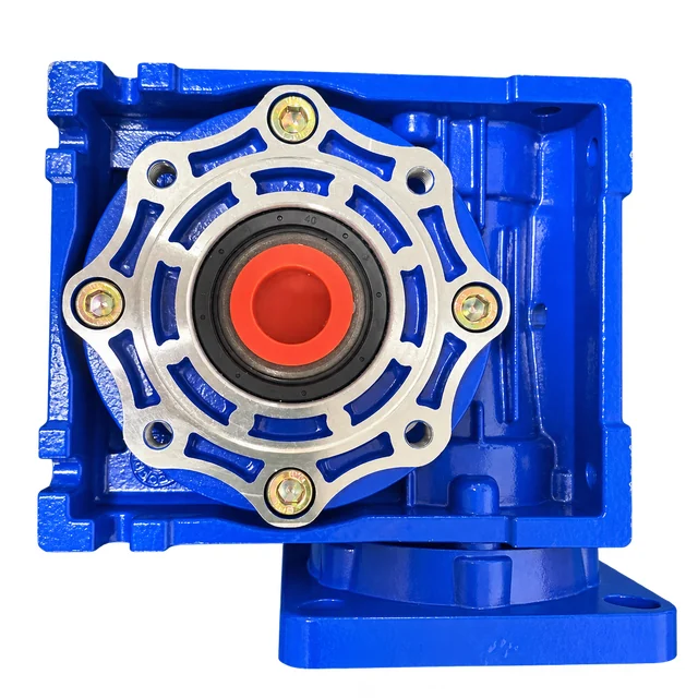 ANDANTEX NMRV worm gearbox showing the output flange and mounting feet
