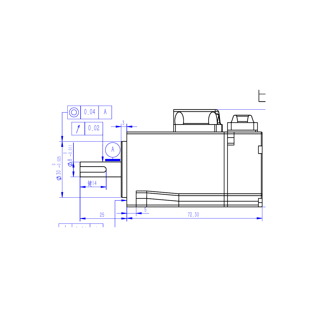 100W 40 Flange 3000RPM 0.3NM Standard AC Servo Motor — фотография продукции