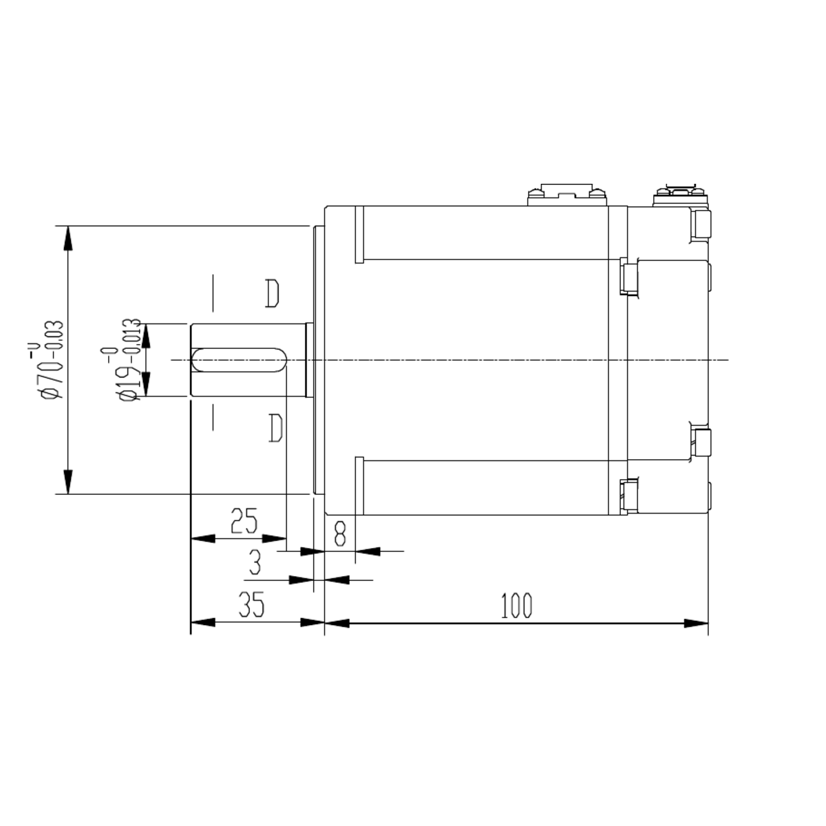 750W 80 Flange 3000RPM 2.4NM Standard AC Servo Motor — фотография продукции