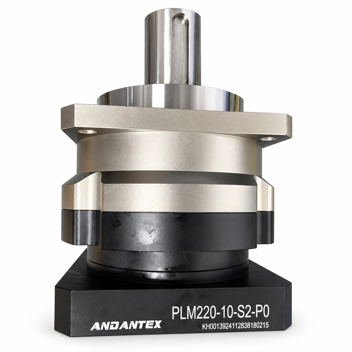 ANDANTEX PLM220-10-S2-P0 Hộp giảm tốc hành tinh chính xác with keyed Trục đầu ra và Mặt bích vuông
